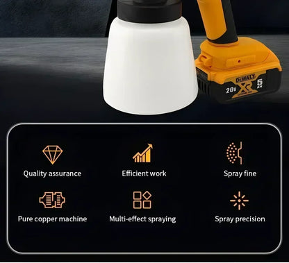 Dewalt 800ML Cordless Electric Spray Gun Portable Paint Sprayer High Power Auto Furniture Coating Airbrush For Dewalt Battery