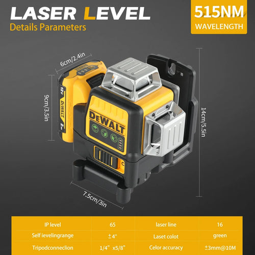 DeWalt laser level DW089LG laser 360 laser measuring tool construction laser Degree Professional Laser, Cordless/Rechargeable