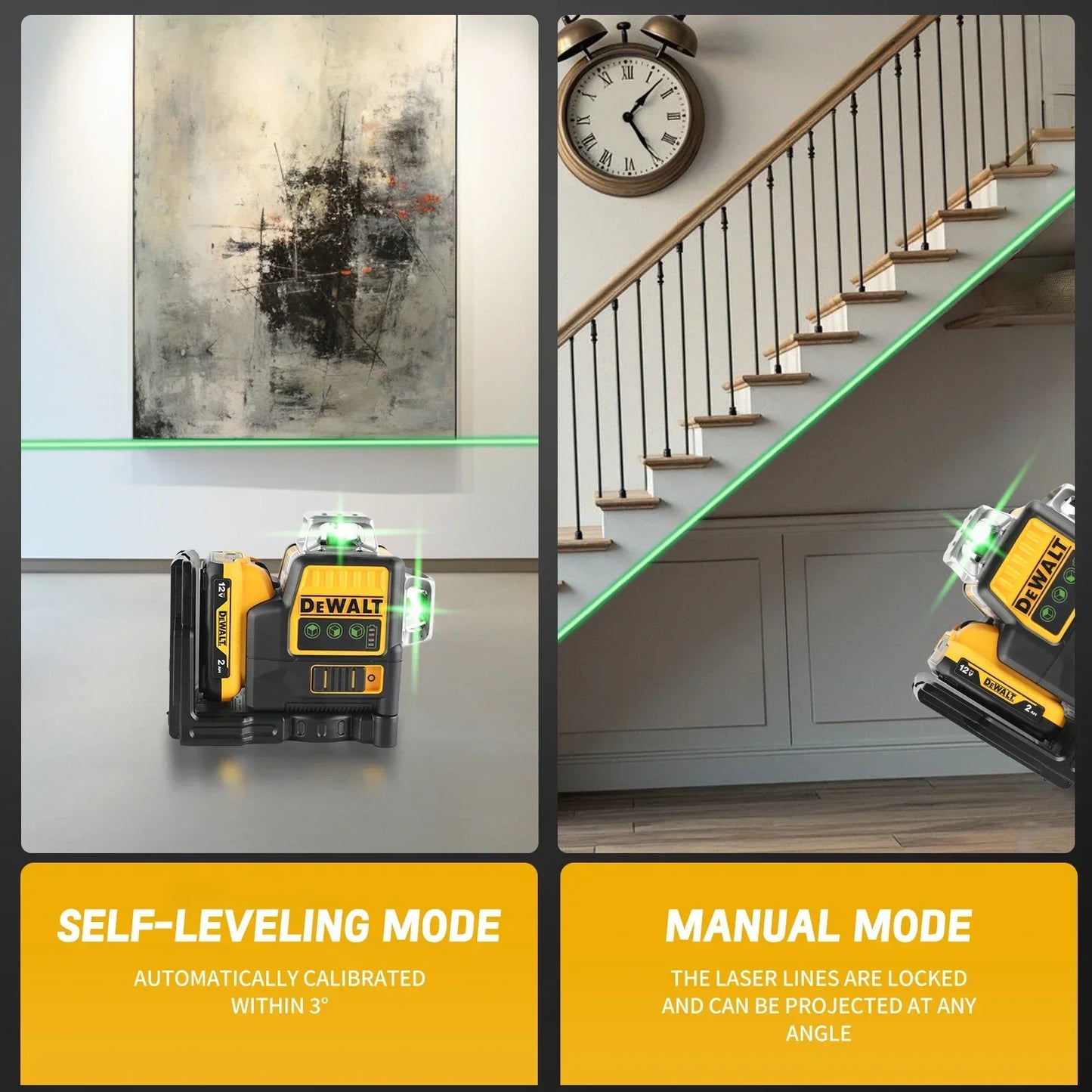 DeWalt laser level DW089LG laser 360 laser measuring tool construction laser Degree Professional Laser, Cordless/Rechargeable