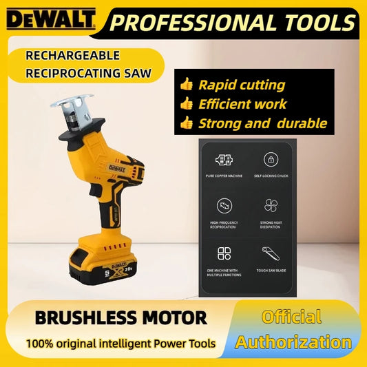 Dewalt 20V Brushless Electric 2800RPM Cordless Reciprocating Saw Saw Multifunctional Metal Wood Pipe Cutting Saw Power Tool