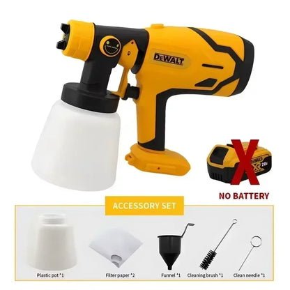 Dewalt 800ML Cordless Electric Spray Gun Portable Paint Sprayer High Power Auto Furniture Coating Airbrush For Dewalt Battery