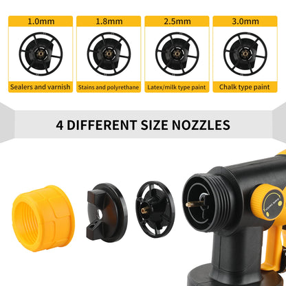 DEWALT 800ML Electric Spray Gun–Cordless,18V Battery–Professional-Grade for Even Coats on Walls,Cabinets&DIY Craft Projects!