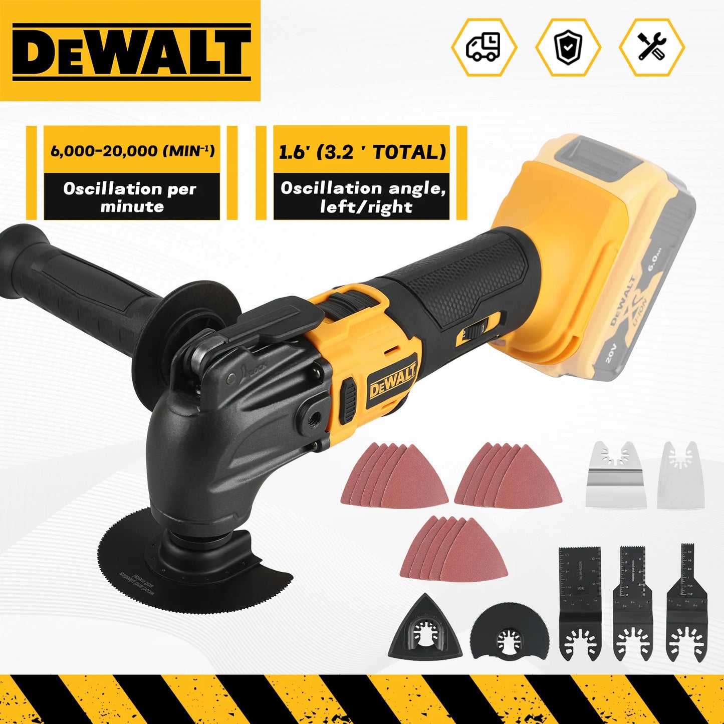 Dewalt Brushless Fast Release Oscillating Tool, Multifunctional Tool, Renewable Electric Cutting Machine