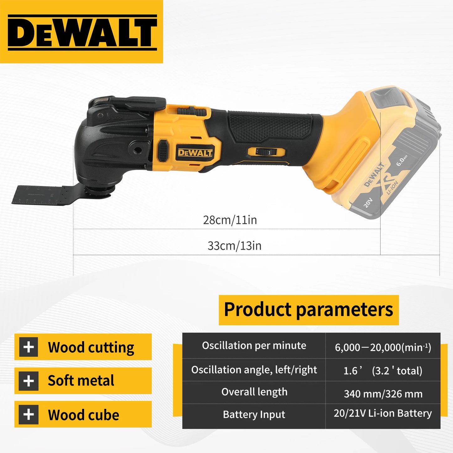 Dewalt Brushless Fast Release Oscillating Tool, Multifunctional Tool, Renewable Electric Cutting Machine