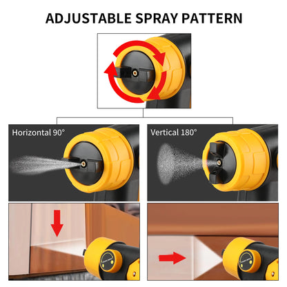 DEWALT 800ML Electric Spray Gun–Cordless,18V Battery–Professional-Grade for Even Coats on Walls,Cabinets&DIY Craft Projects!