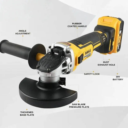 DEWALT 20V MAX* Angle Grinder, Paddle Switch,DCG416B 125mm Wireless Brushless Angle Grinder 9000RPM Lithium Battery Powered Cutt