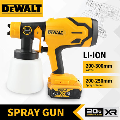 DEWALT 800ML Electric Spray Gun–Cordless,18V Battery–Professional-Grade for Even Coats on Walls,Cabinets&DIY Craft Projects!